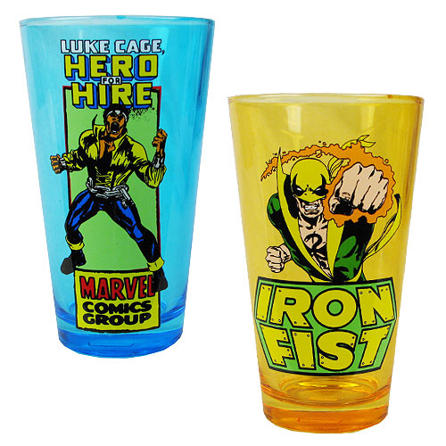 Marvel Luke Cage and Iron Fist Pint Glass 2-Pack